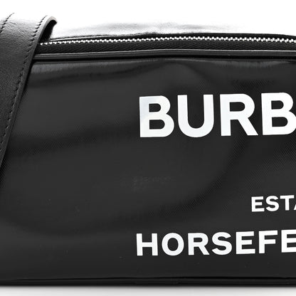 Burberry Coated Canvas Horseferry Print Micro Camera Bag Black 8 of 10