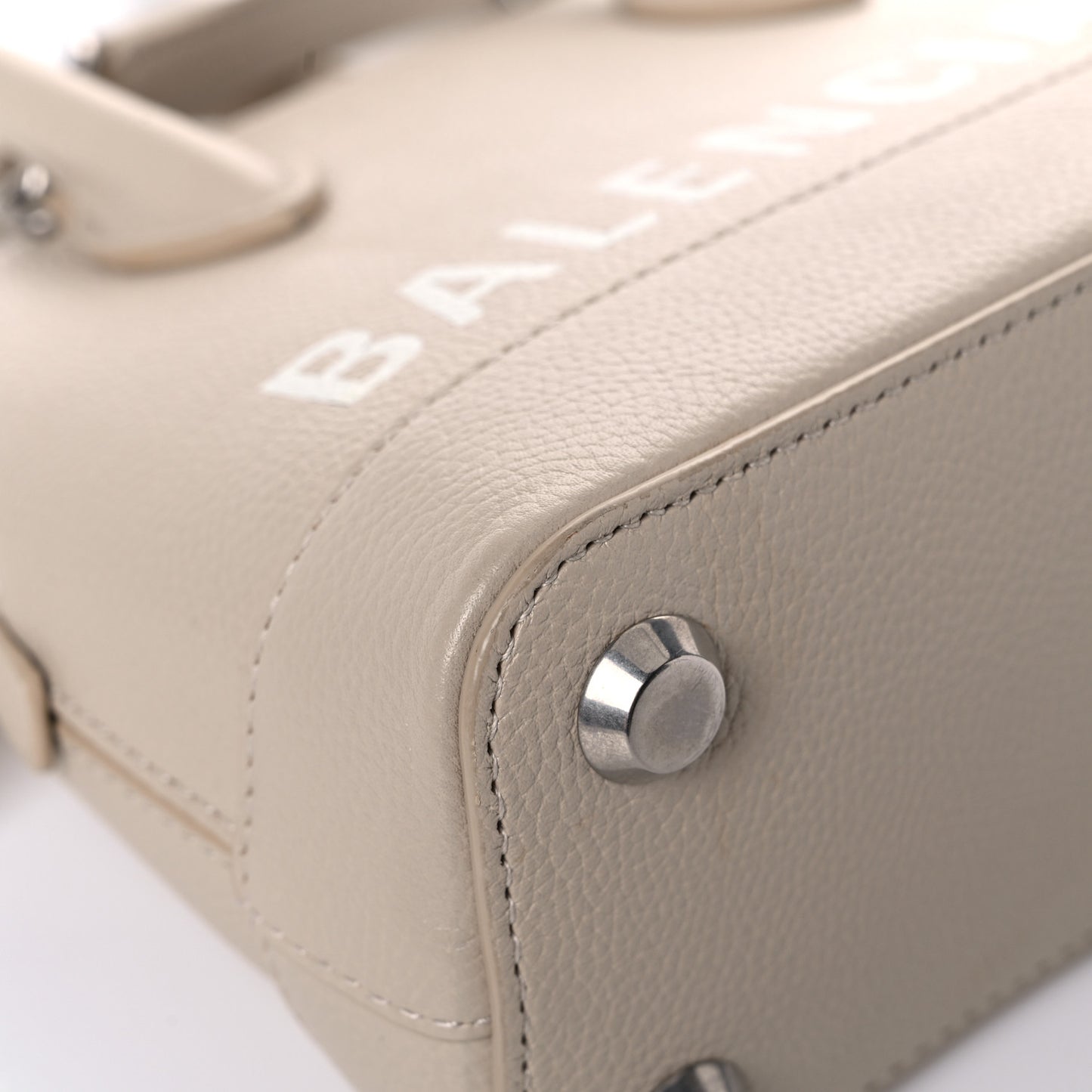 Grained Calfskin XXS Ville Top Handle Bag Beige