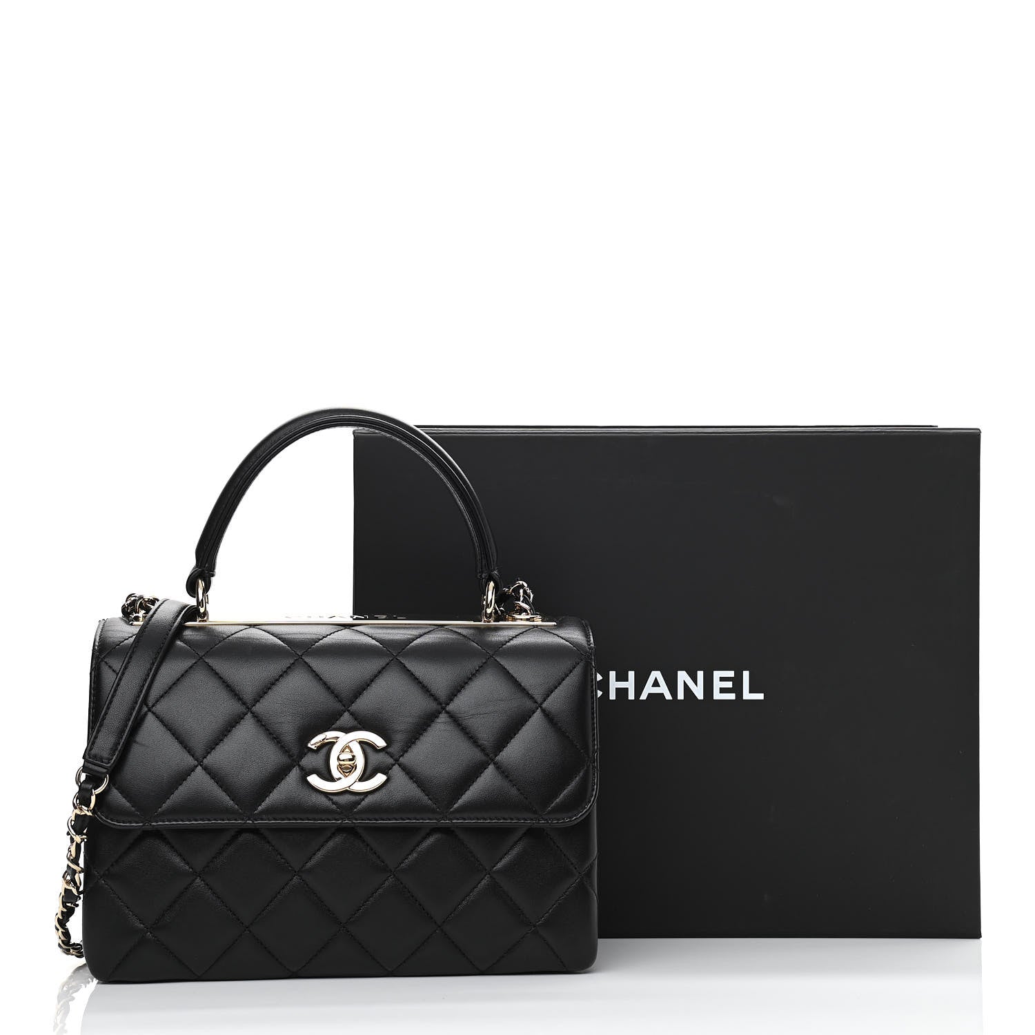 Chanel Lambskin Quilted Small Trendy CC Dual Handle Flap Bag Black 11 of 11