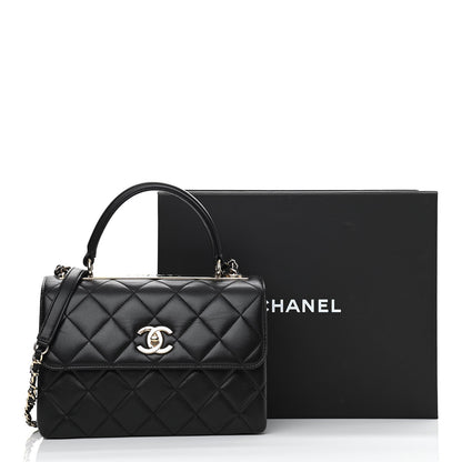 Chanel Lambskin Quilted Small Trendy CC Dual Handle Flap Bag Black 11 of 11