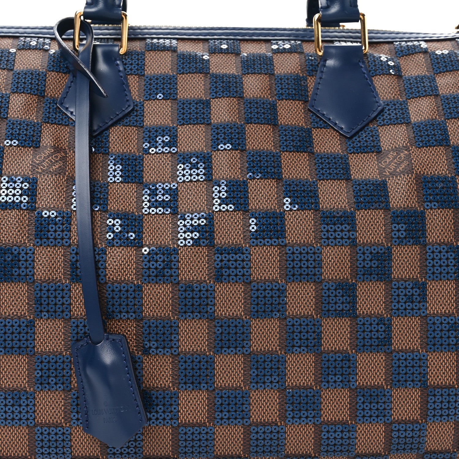 Louis Vuitton Damier Paillettes Speedy 30 Blue 7 of 9