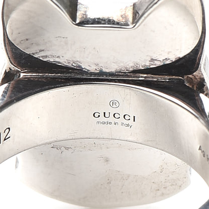 Gucci Sterling Silver Enamel Bosco Ring 52 6 4 of 5