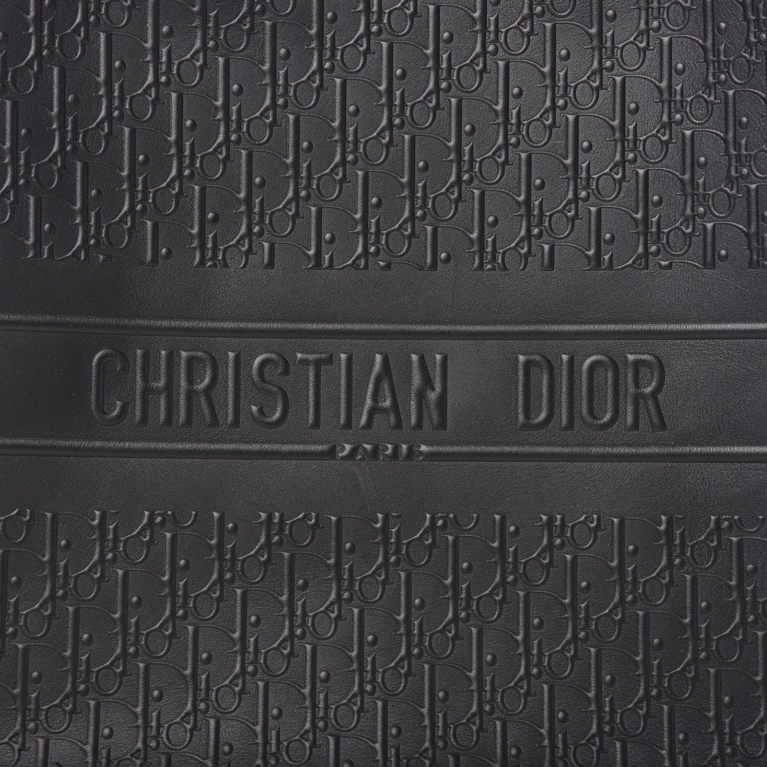 Christian Dior Oblique Calfskin Embossed Book Tote Black 9 of 9