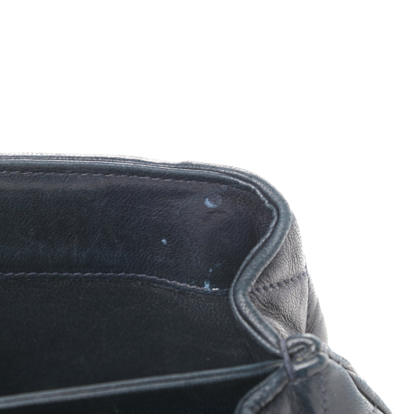 Lambskin CC Tassel Shoulder Bag Navy