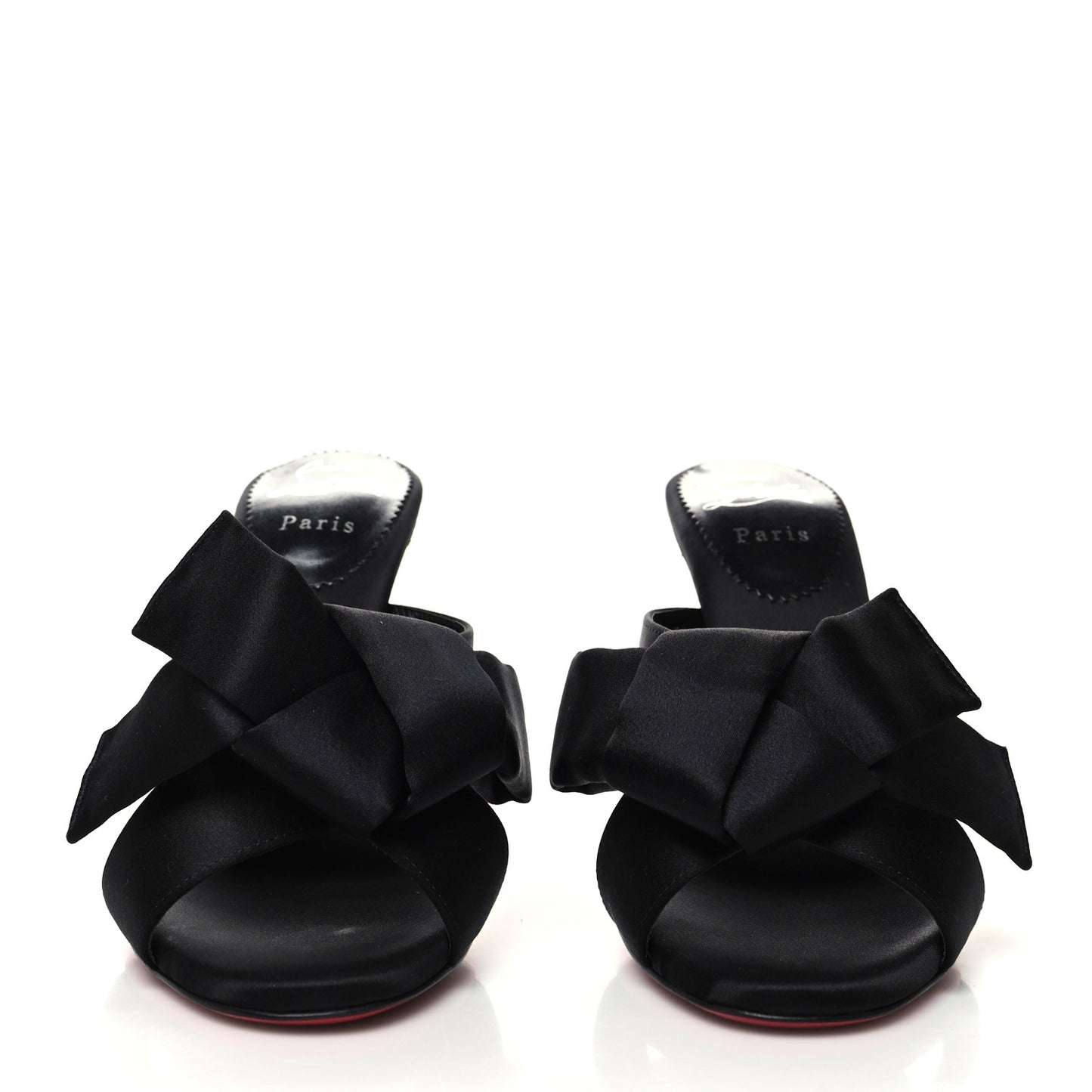 Satin Matricia Bow Sandals 37 Black