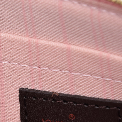 Louis Vuitton Damier Ebene Neverfull MM GM Pochette Rose Ballerine 12 of 12