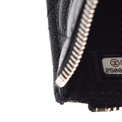 Chanel Iridescent Caviar Quilted Classic Zip Pouch Black 6 of 8