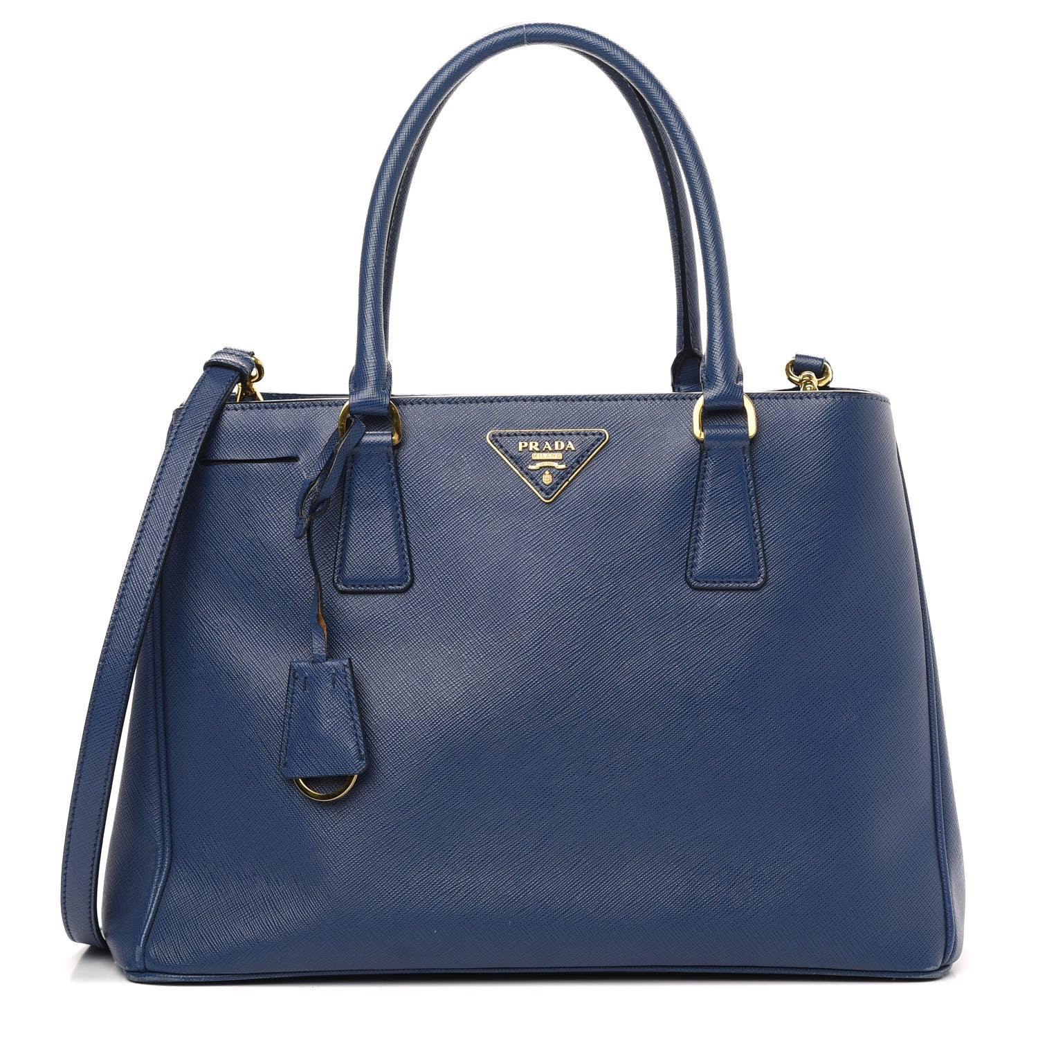 Prada Saffiano Lux Medium Tote Bluette 1 of 15