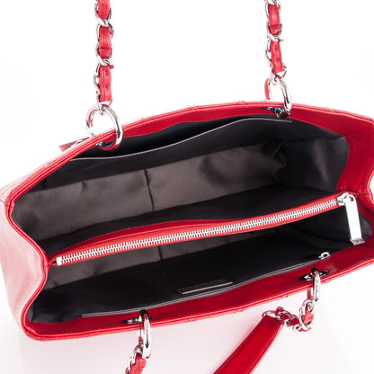Chanel Caviar Quilted Grand Shopping Tote GST Red 5 of 7
