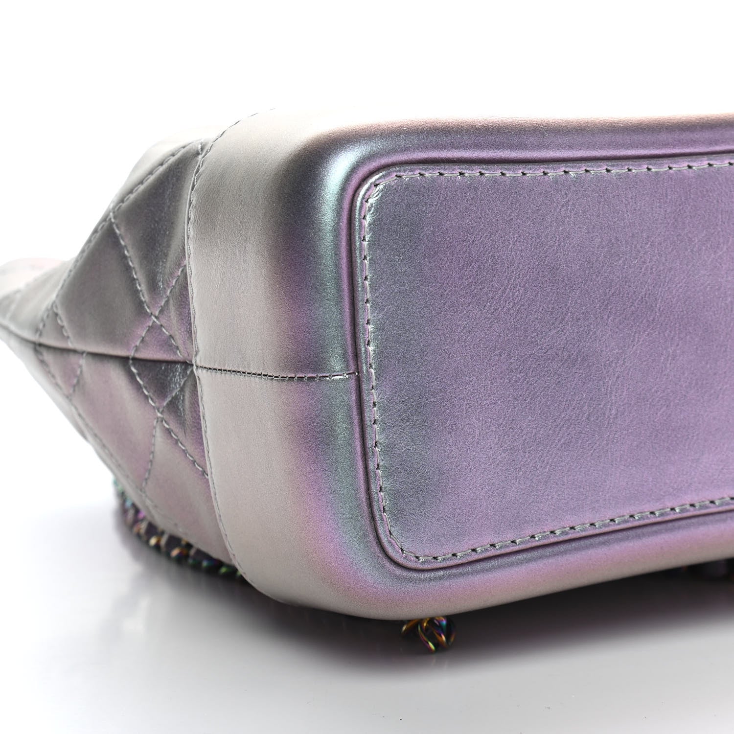 Chanel Iridescent Lambskin Calfskin Small Quilted Gabrielle Backpack Light Purple 8 of 9