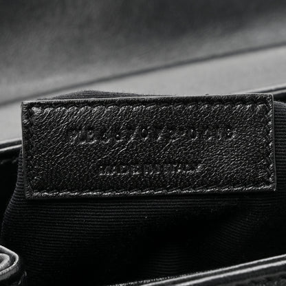 Saint Laurent Calfskin Y Quilted Monogram Toy Loulou Crossbody Bag Black 8 of 17