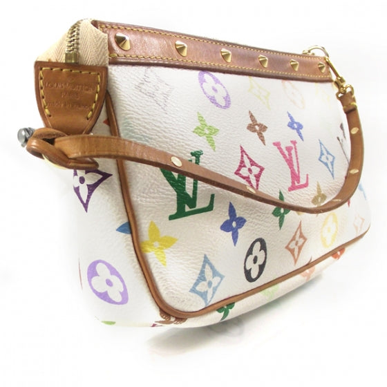 Monogram Multicolor Pochette Accessories White