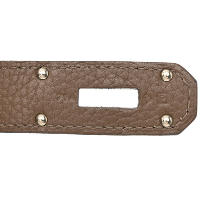Hermes Taurillon Clemence Eclat Jypsiere 28 Etain Etoupe 6 of 16