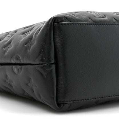 Louis Vuitton Lambskin Embossed Monogram Coussin Hobo MM Black 10 of 10