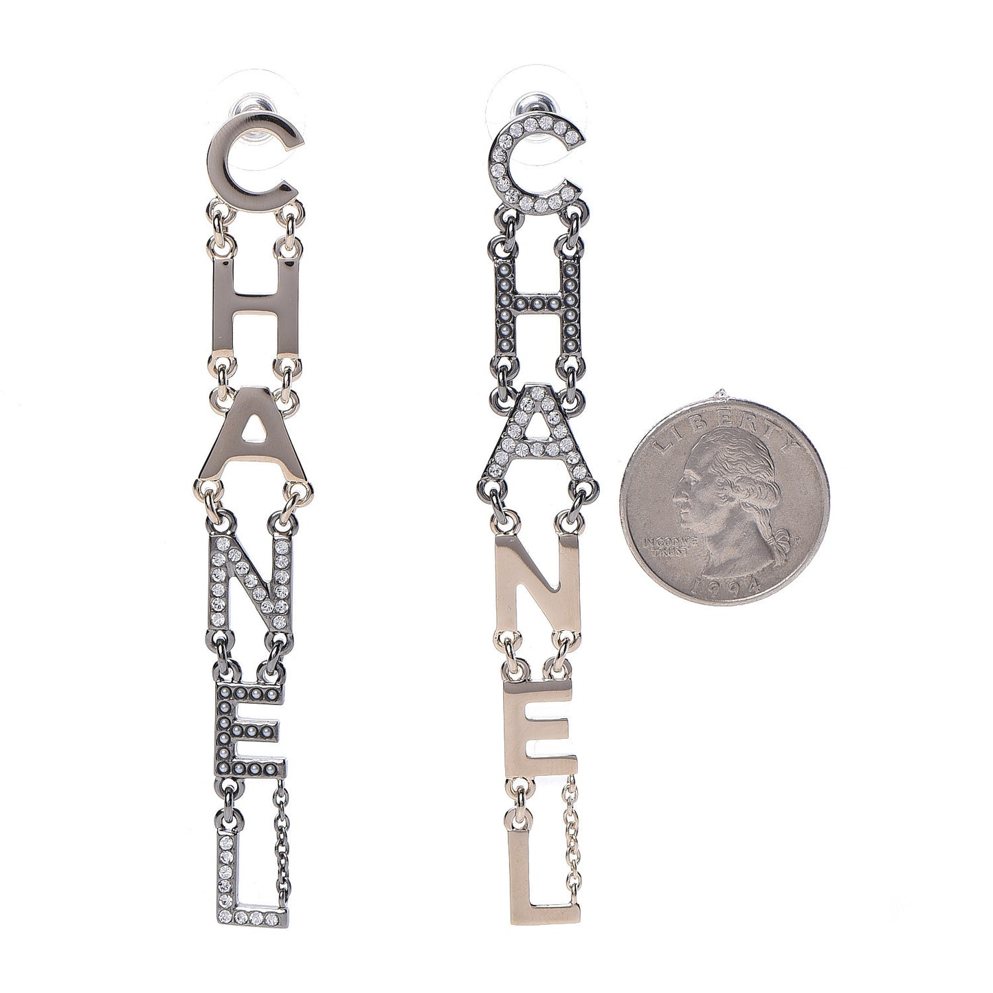 Crystal Pearl Bright Young Things Earrings Gold Ruthenium