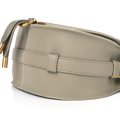 Chloe Calfskin Embroidery Mini Marcie Round Crossbody Bag Slate Green 8 of 9