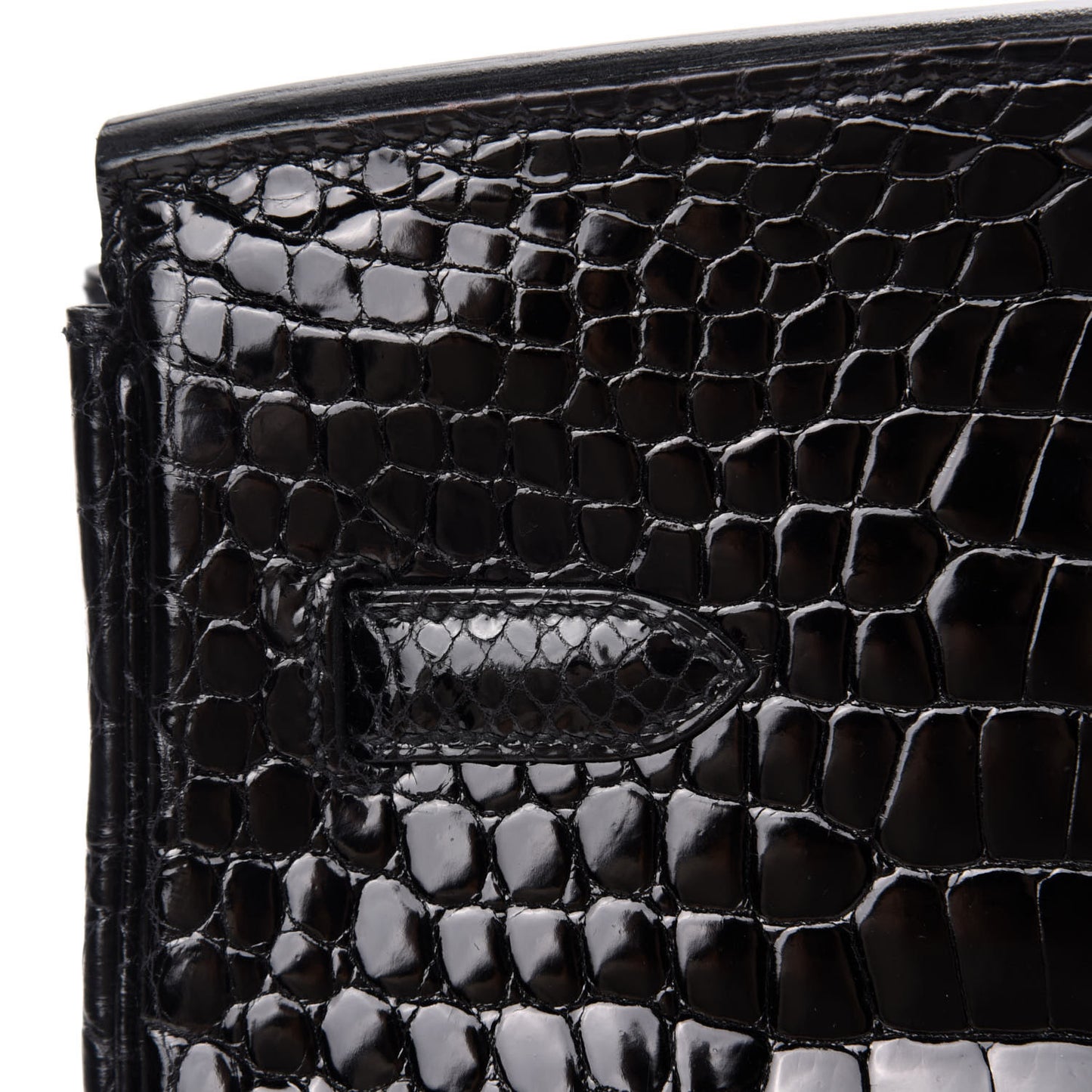 Shiny Porosus Crocodile Birkin 35 Black