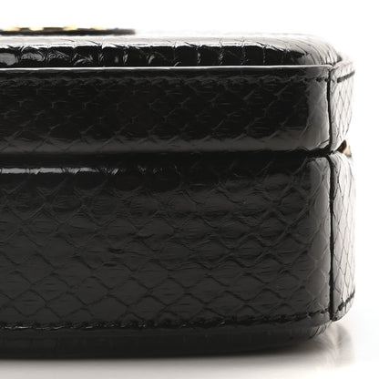 Gucci Snakeskin Broadway Ring Top Handle Bag Black 10 of 12