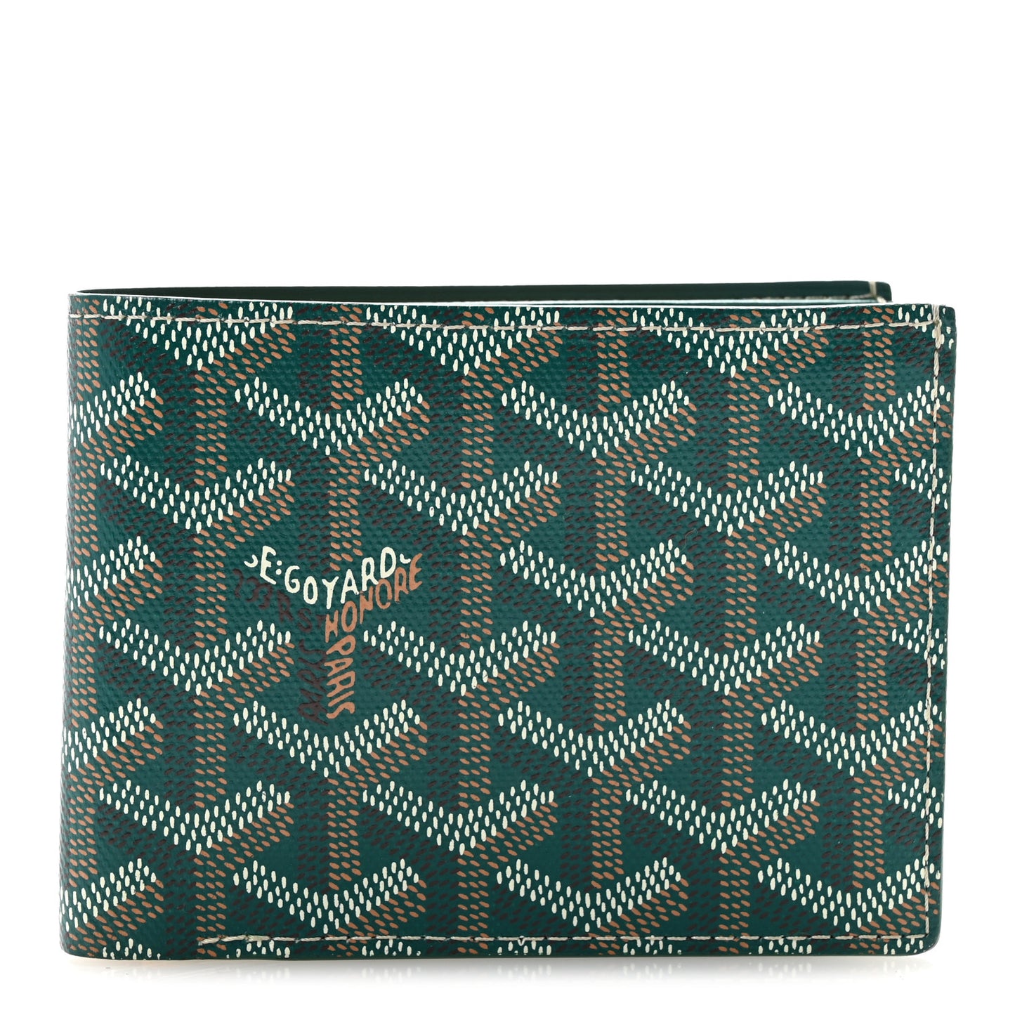 Goyardine Bi-Fold Victoire PM Wallet Green