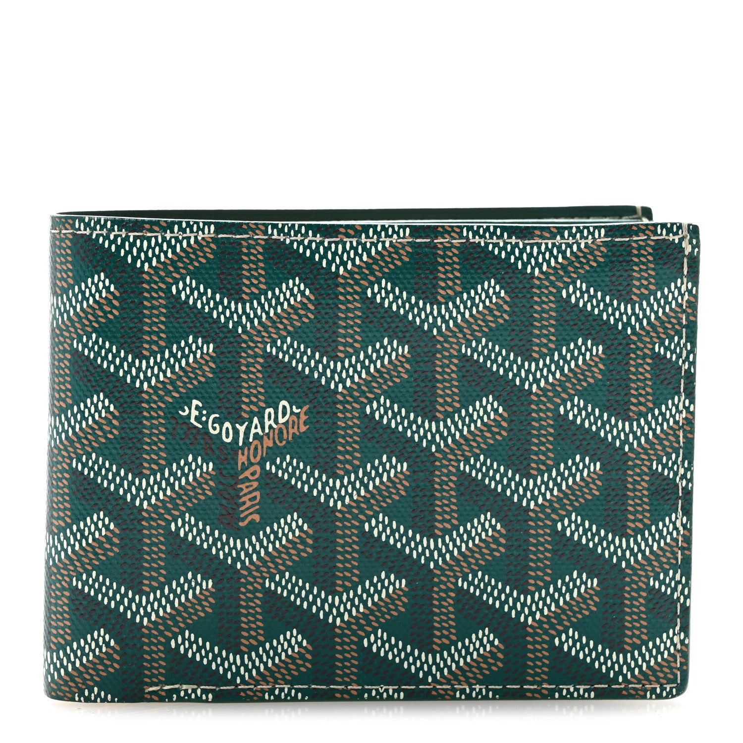 Goyard Goyardine Bi-Fold Victoire PM Wallet Green 1 of 8