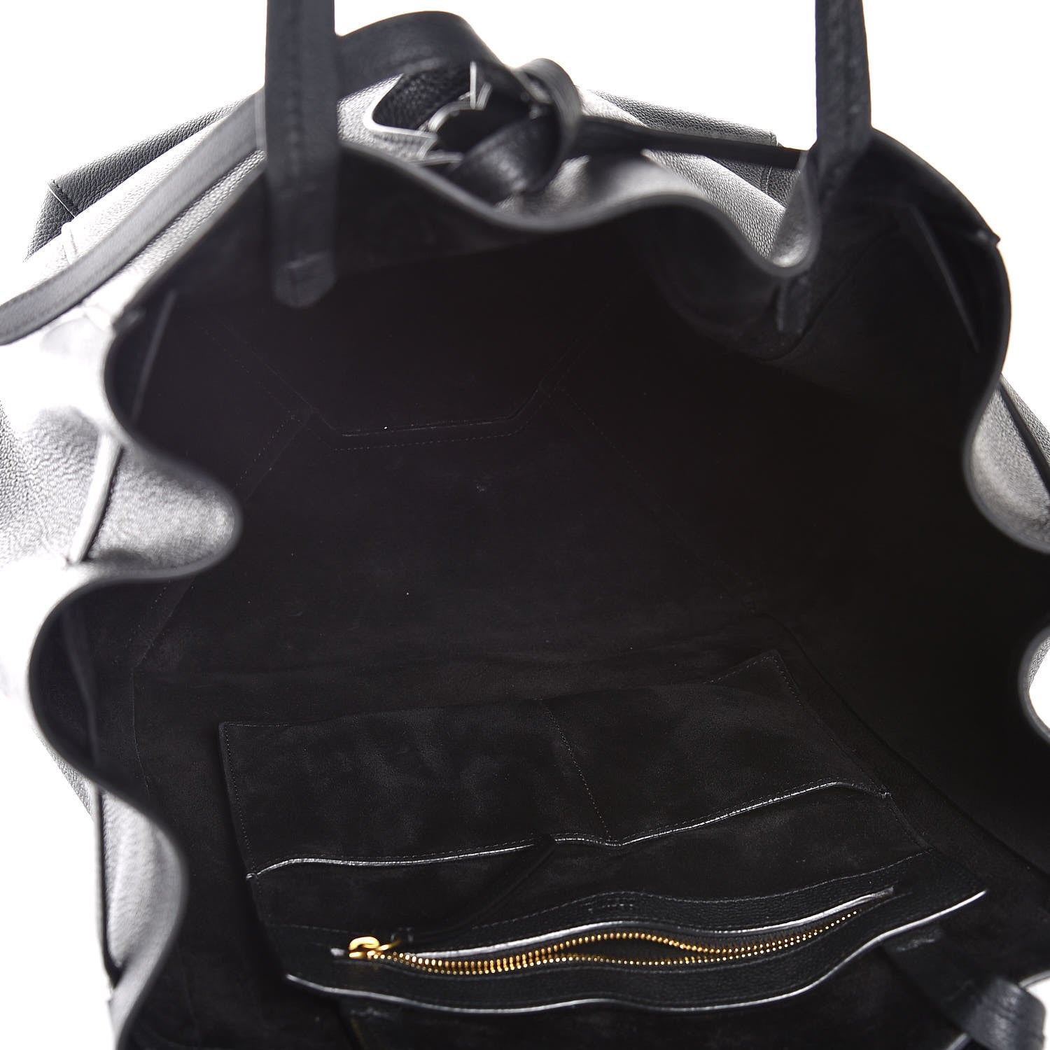 Celine Soft Grained Calfskin Medium Belt Cabas Phantom Black 5 of 6