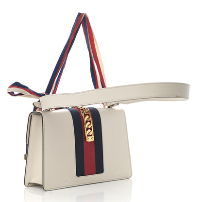 Gucci Calfskin Small Sylvie Shoulder Bag Off White 3 of 20