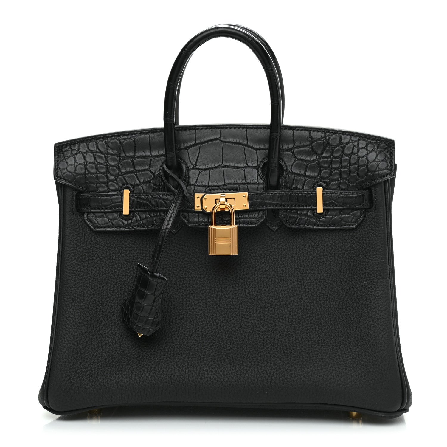 Hermes Togo Matte Alligator Birkin Touch 25 Black 1 of 9