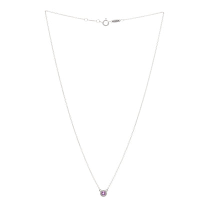 Tiffany Sterling Silver Amethyst Elsa Peretti Color by the Yard Pendant Necklace 2 of 3