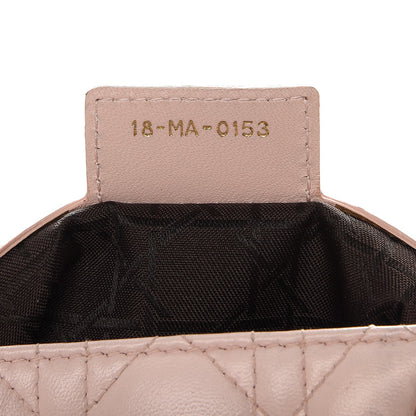 Christian Dior Lambskin Cannage Large Lady Dior Rose Poudre 8 of 17