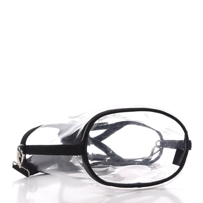 Prada Plexiglass Canapa Small Shopper Tote Black 5 of 9