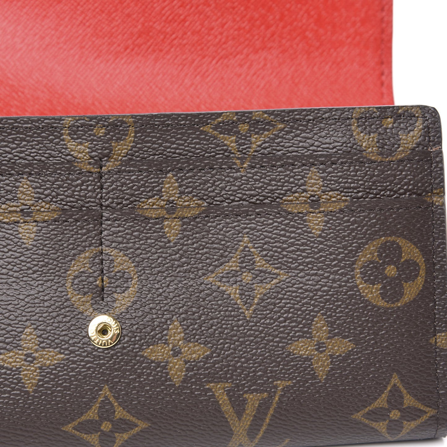 Monogram Sarah Wallet NM Coquelicot