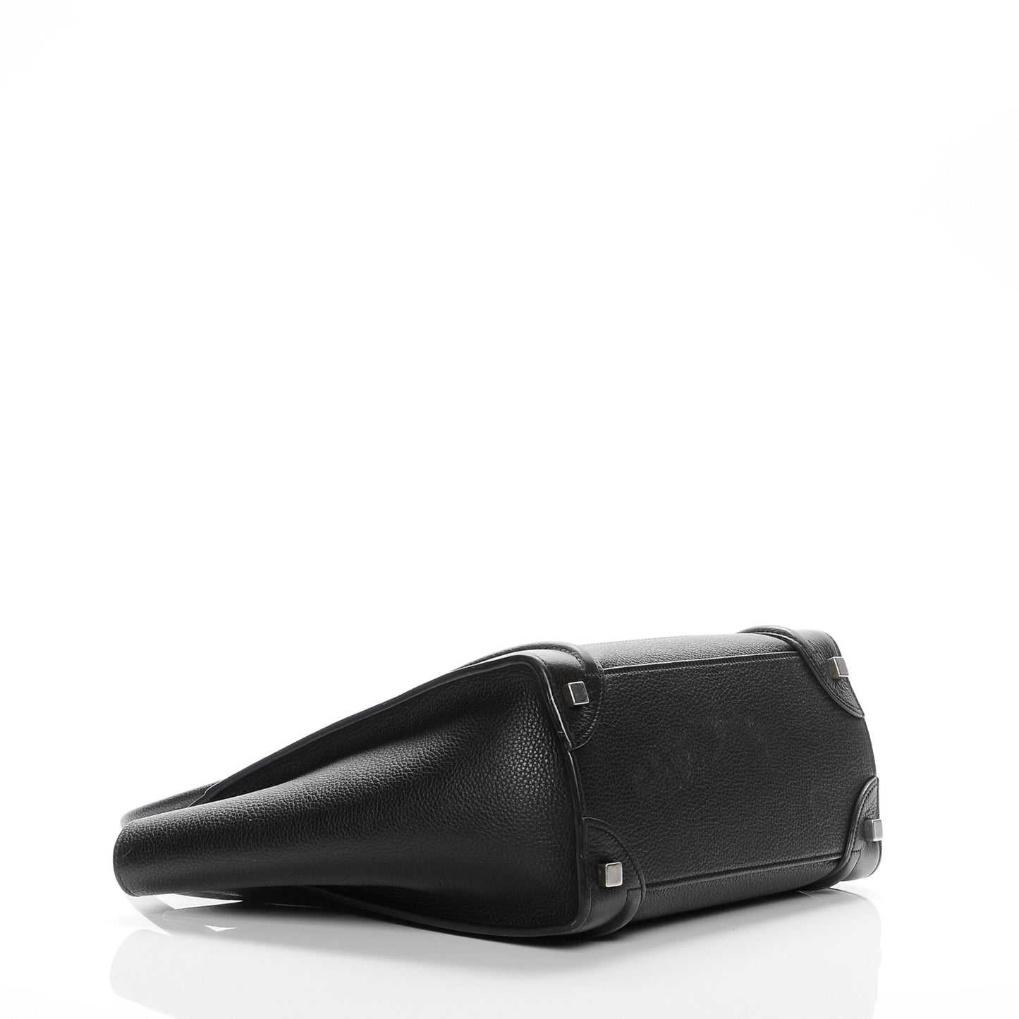 Drummed Calfskin Micro Luggage Black