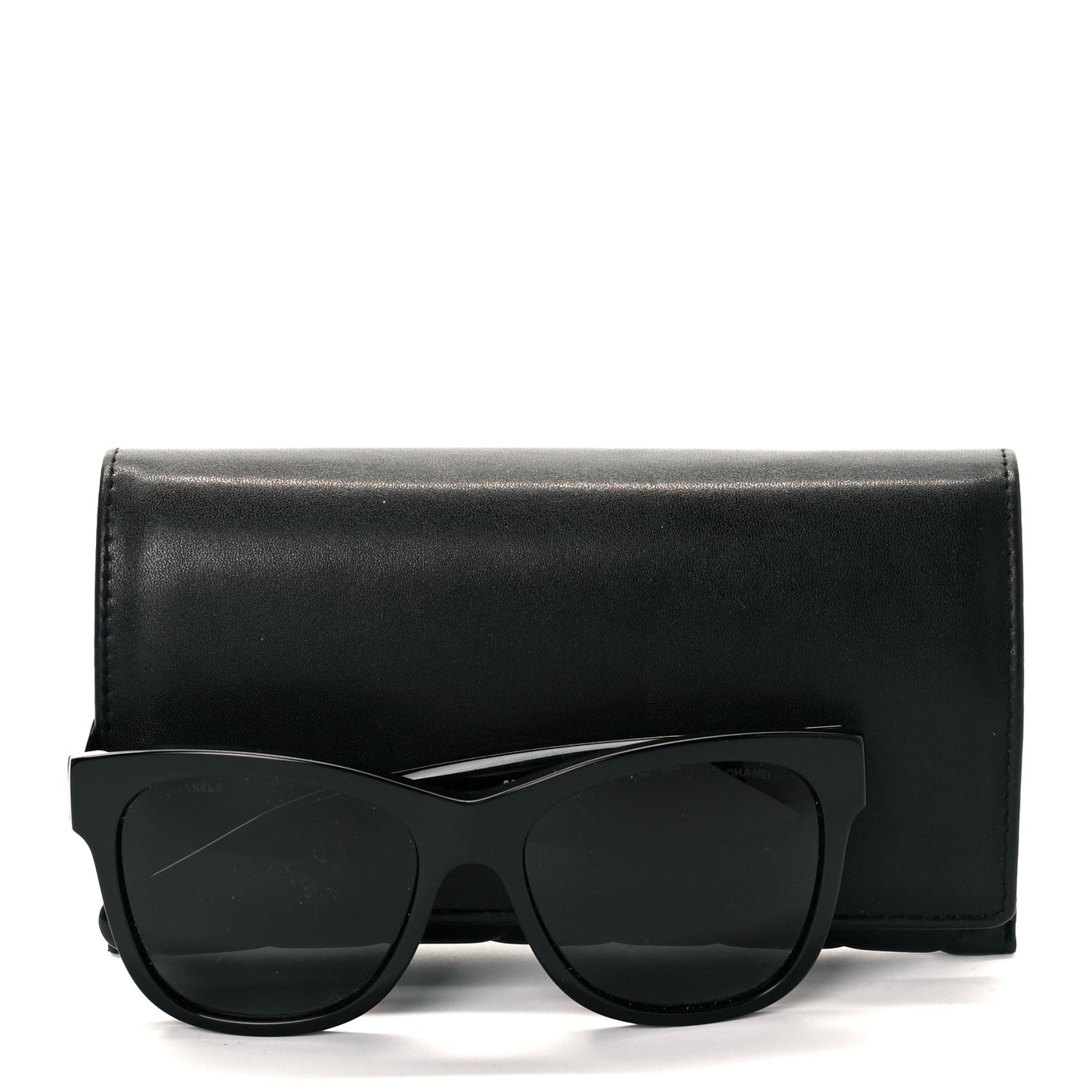 Acetate Polarized Square CC Sunglasses 5380 Black