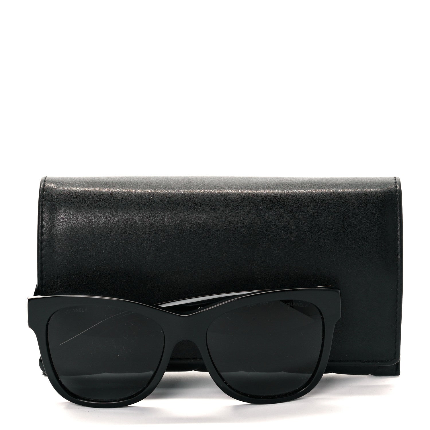 Chanel Acetate Polarized Square CC Sunglasses 5380 Black 8 of 8