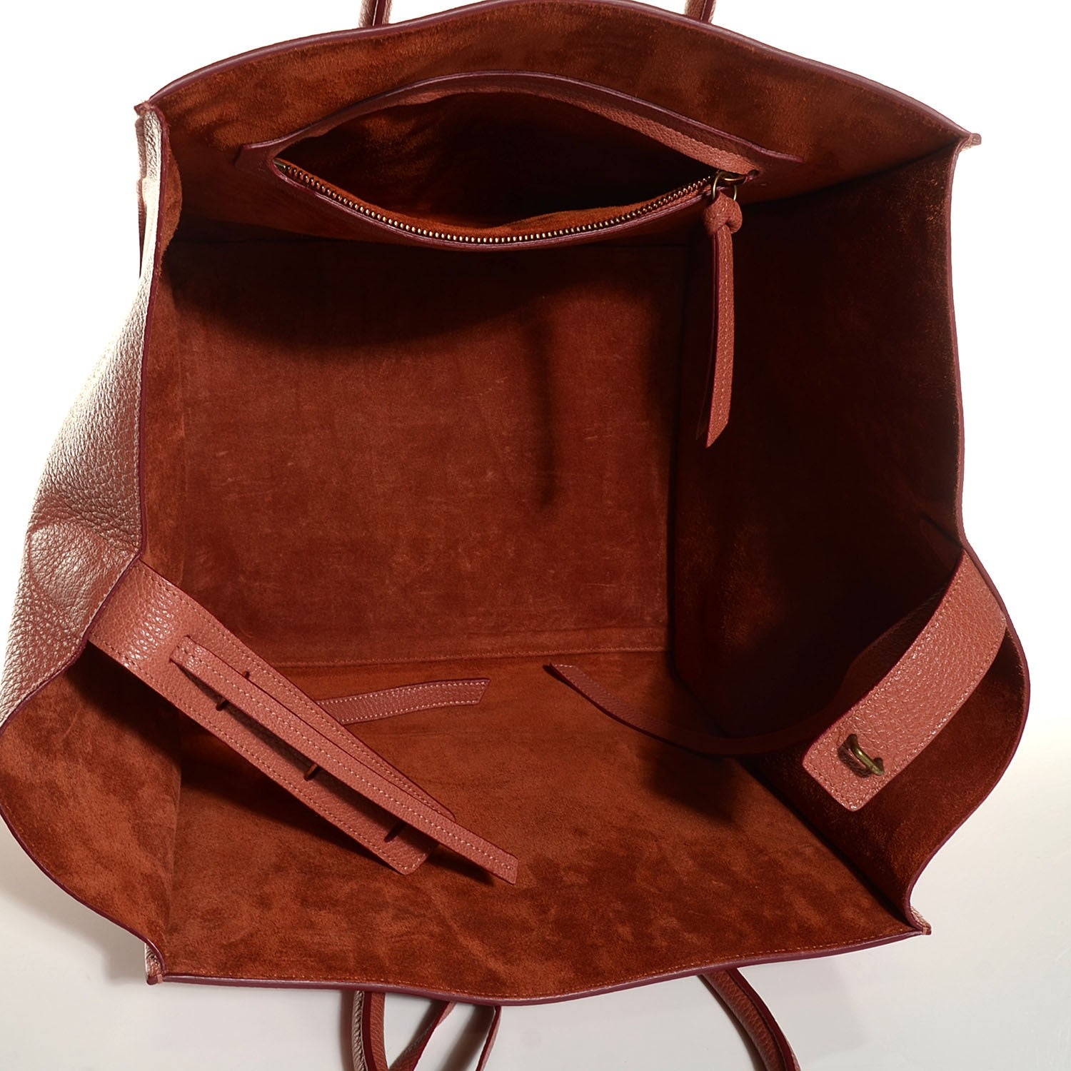 Celine Shiny Grained Calfskin Medium Phantom Luggage Terracotta 5 of 9