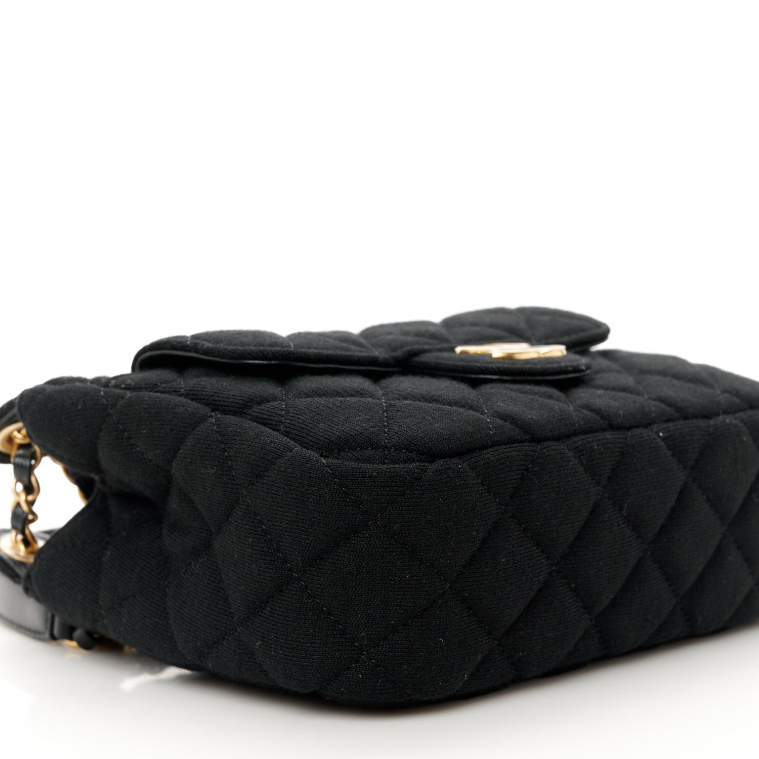 Chanel Jersey Quilted Small Wavy CC Hobo Black 9 of 11