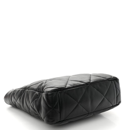 Chanel Lambskin Quilted Chanel 19 Shopping Bag Black 4 of 10