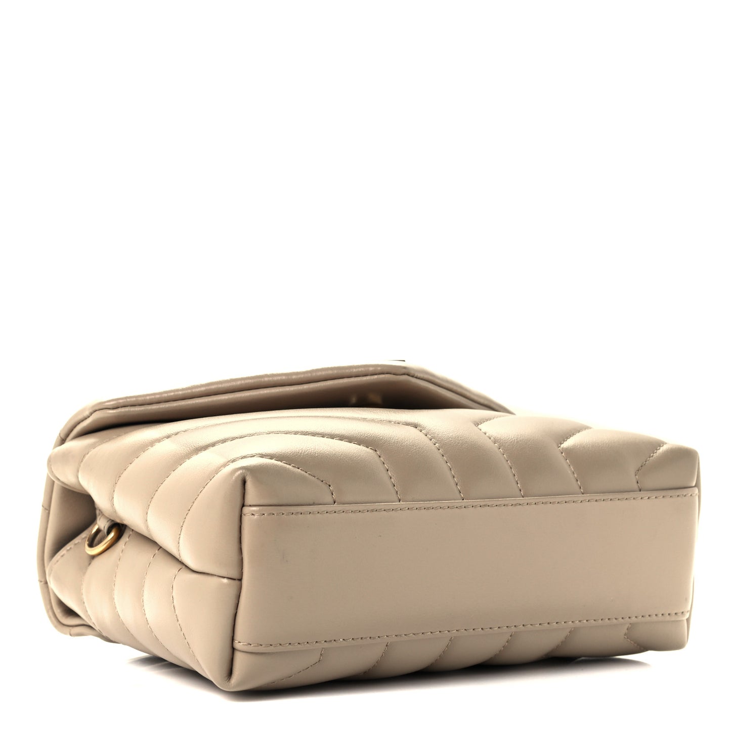 Calfskin Y Quilted Monogram Toy Loulou Crossbody Bag Dark Beige