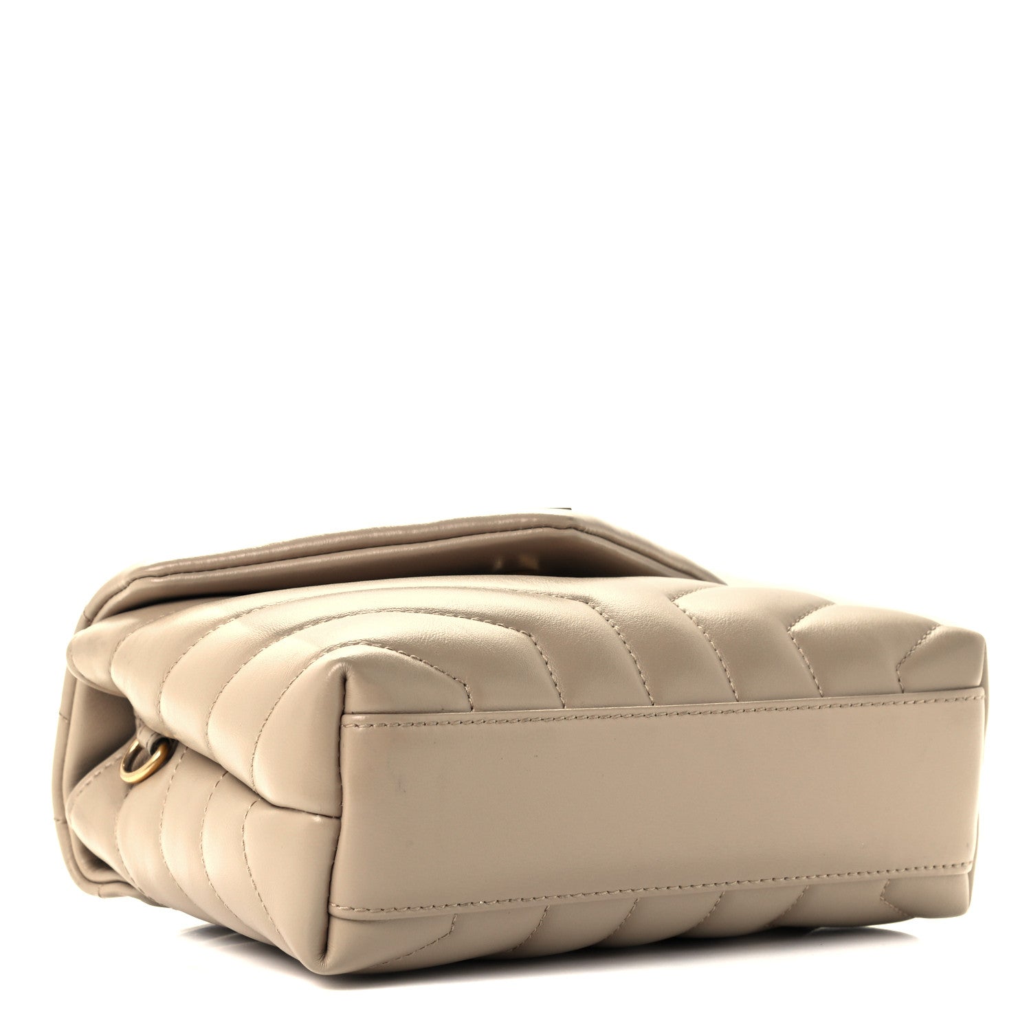 Saint Laurent Calfskin Y Quilted Monogram Toy Loulou Crossbody Bag Dark Beige 4 of 11