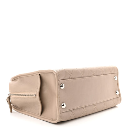 Chanel Caviar Quilted Deauville Bowling Bag Beige 4 of 12