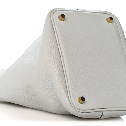 Hermes Taurillon Clemence Picotin Lock 18 PM Bleu Pale 9 of 14