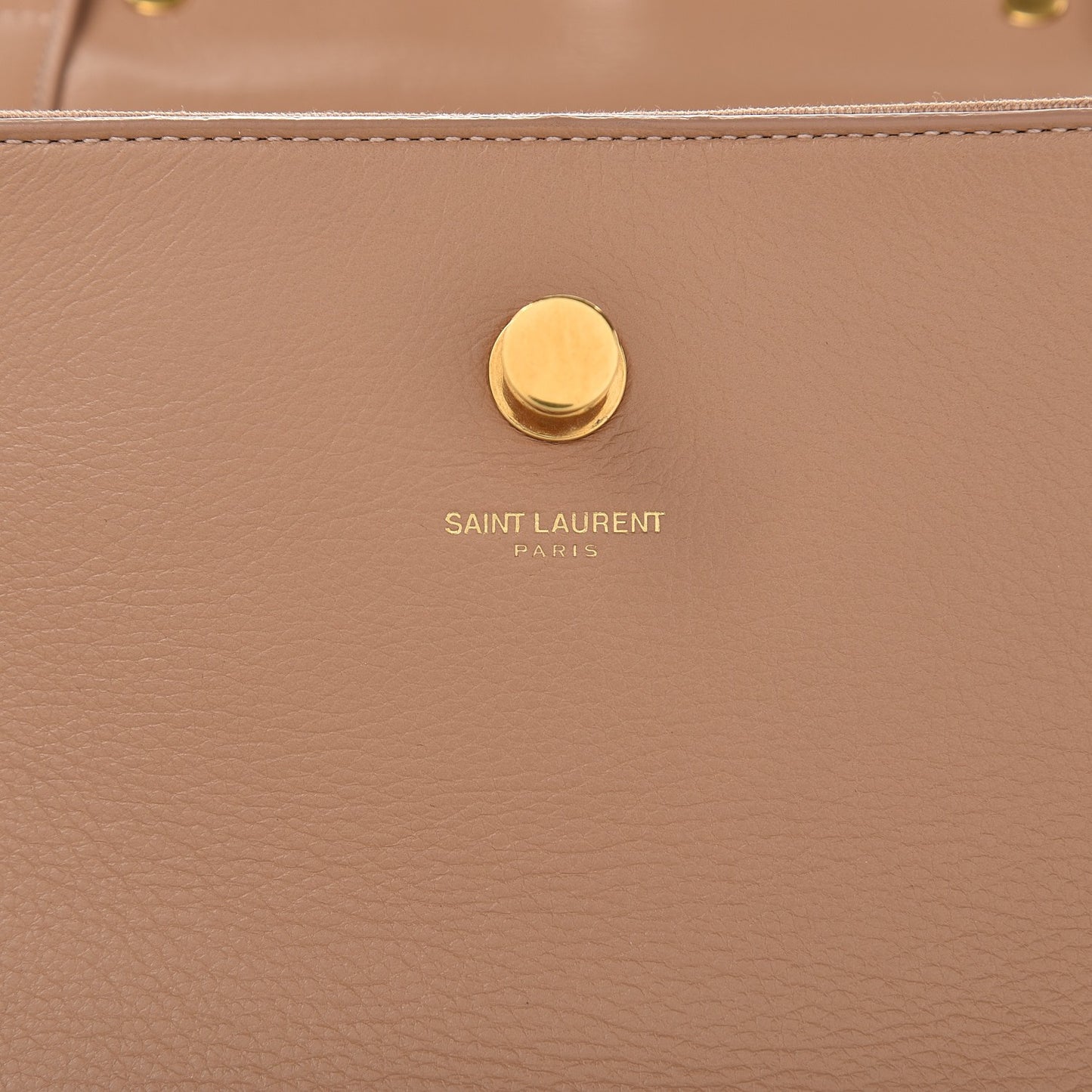 Calfskin Canvas Small Muse Two Beige