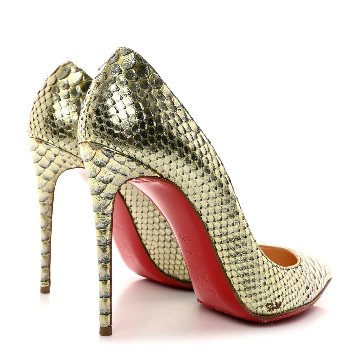 Python Armure Pigalle Follies 100 Pumps 38.5 Green