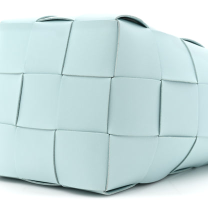 Bottega Veneta Nappa Maxi Intrecciato Small Cassette Bucket Bag Topazio Silver 7 of 8
