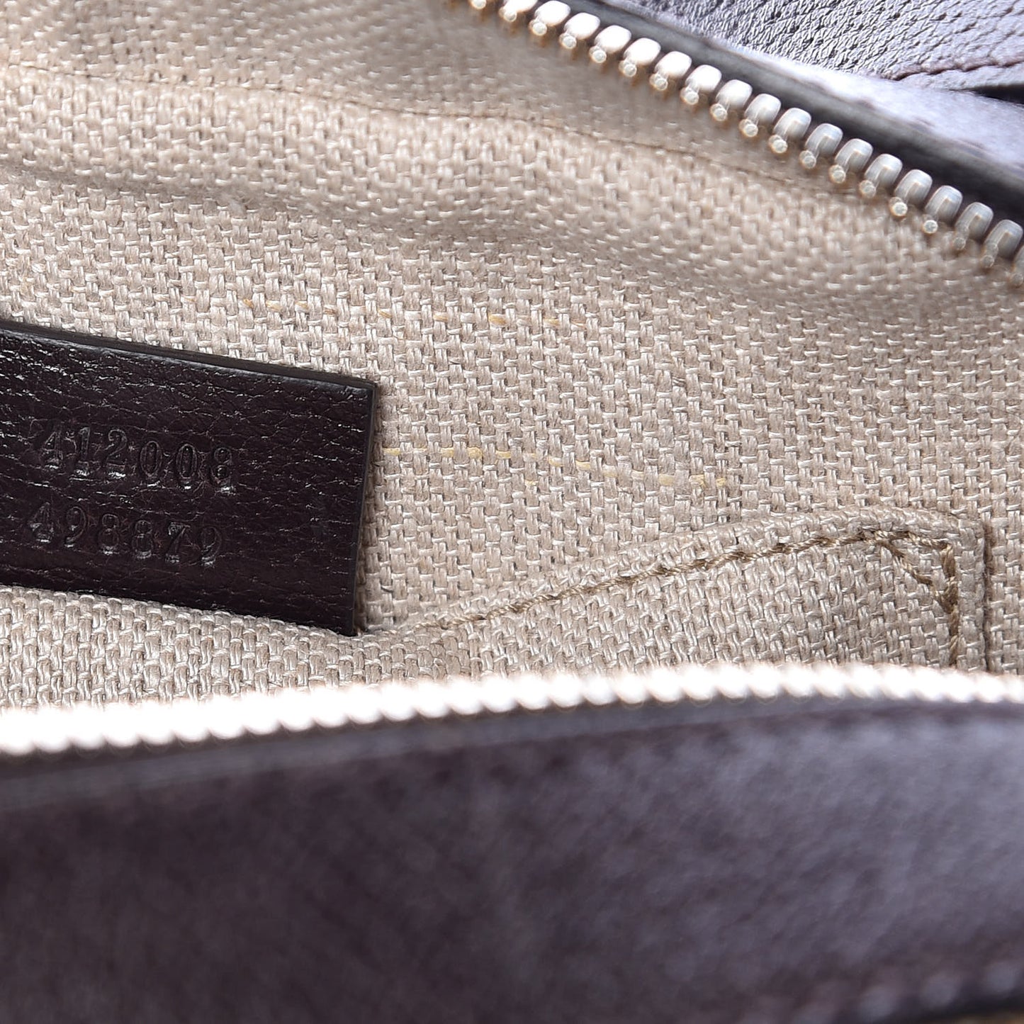 GG Supreme Monogram Web Small Webby Bee Shoulder Bag Dark Brown