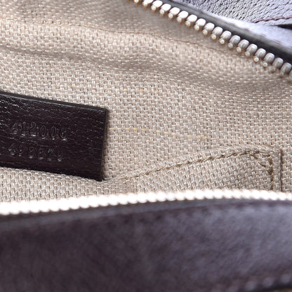 Gucci GG Supreme Monogram Web Small Webby Bee Shoulder Bag Dark Brown 9 of 9