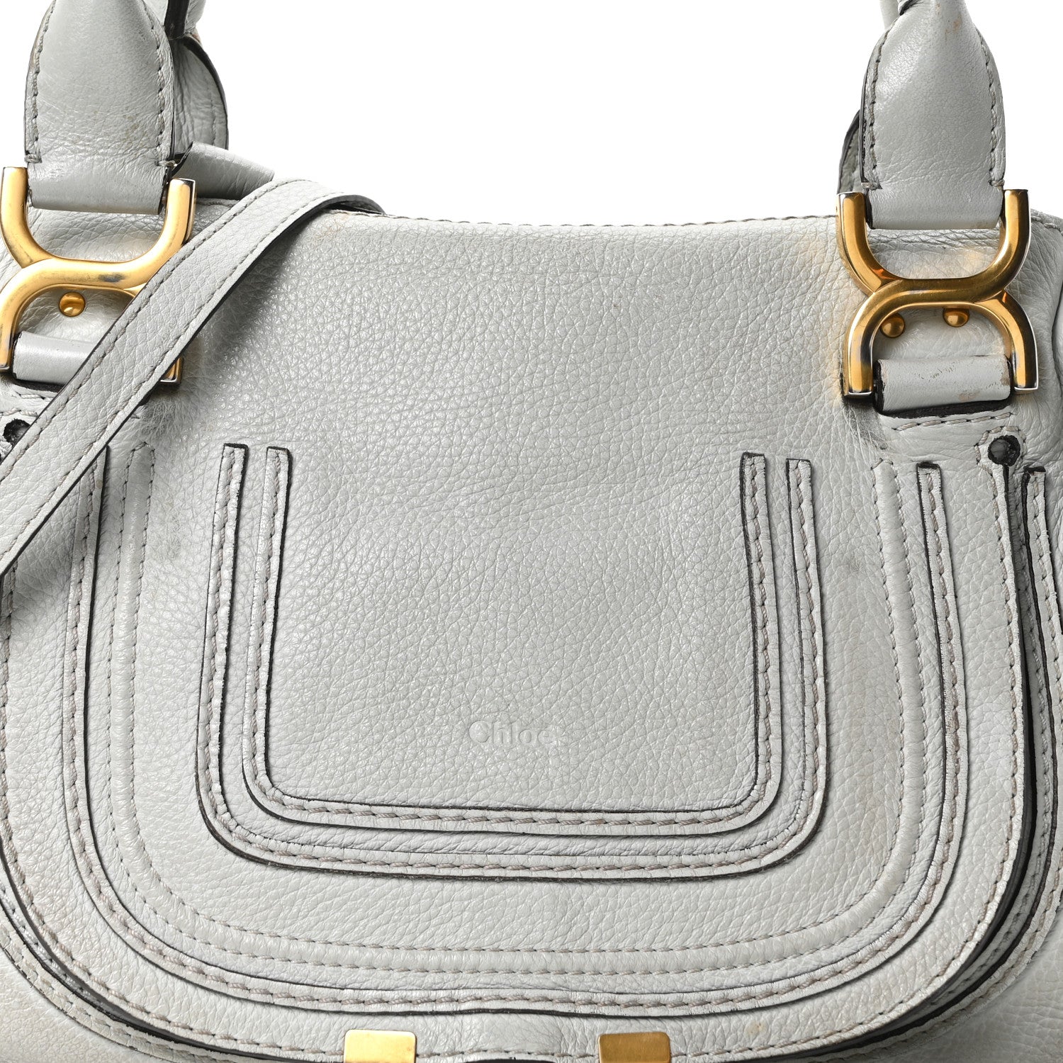 Chloe Calfskin Small Marcie Satchel Airy Grey 8 of 10