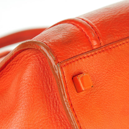 Celine Supple Calfskin Medium Phantom Luggage Orange 15 of 17