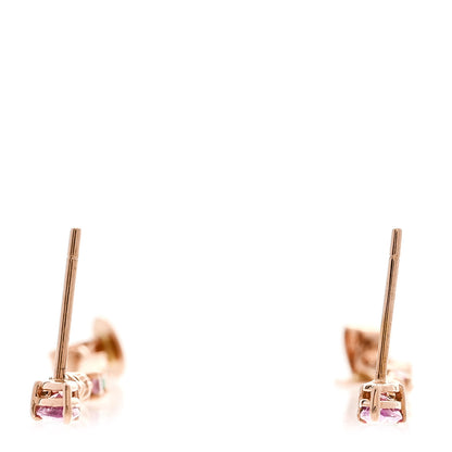 Anita Ko 18K Rose Gold Diamond Rainbow Sapphire Emerald Loop Earrings 3 of 4