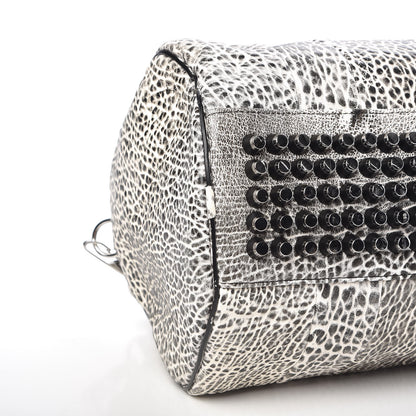 Alexander Wang Pebbled Lambskin Rocco Black White Rhodium Hardware 9 of 10